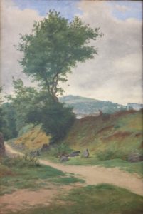 Paysage de Guéret, peinture d'Auguste Leloir XIXe s.